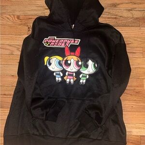 ROMWE Black Powerpuff Girls Hoodie